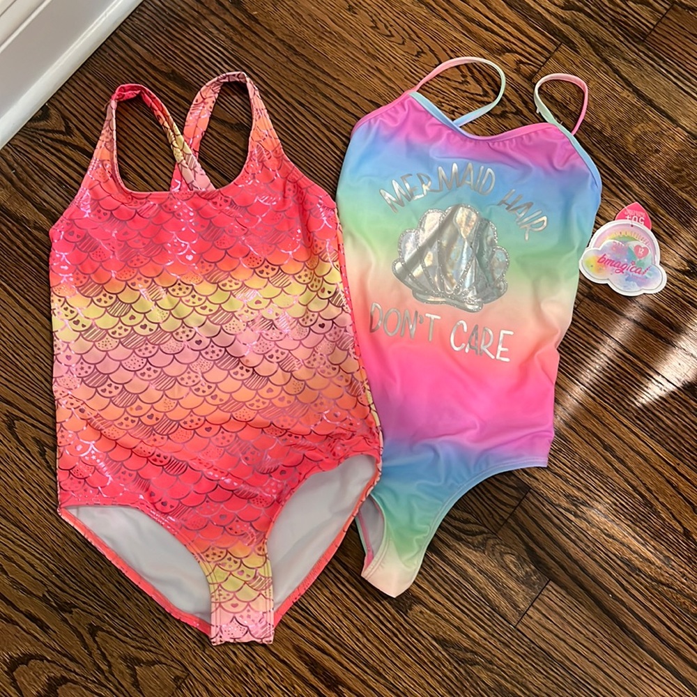 NWT Girls Size 12 Mermaid Bathing Suits